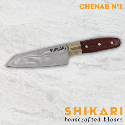 CHENAB cuchillo chef acero D2/Palo Rosa