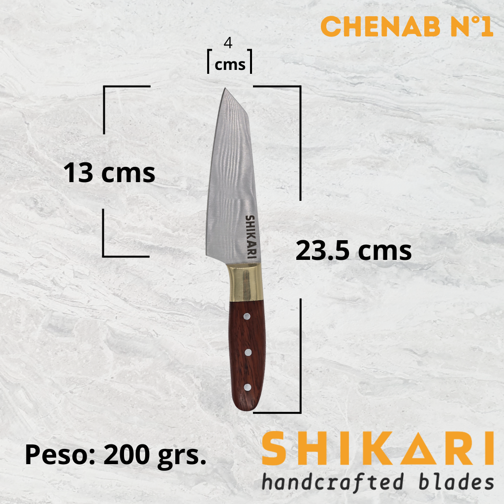 CHENAB cuchillo chef acero D2/Palo Rosa
