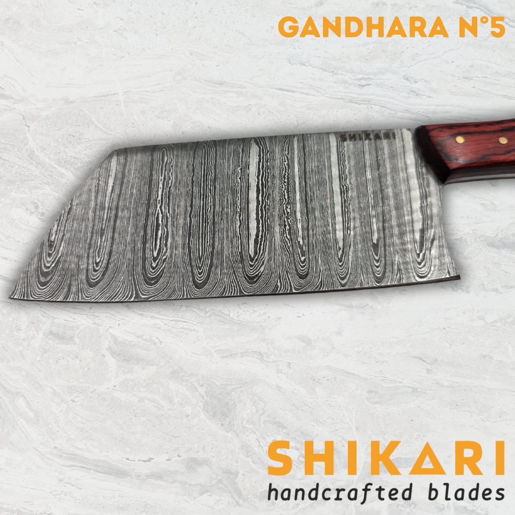 GANDHARA cuchillo chef acero damasco/Micarta