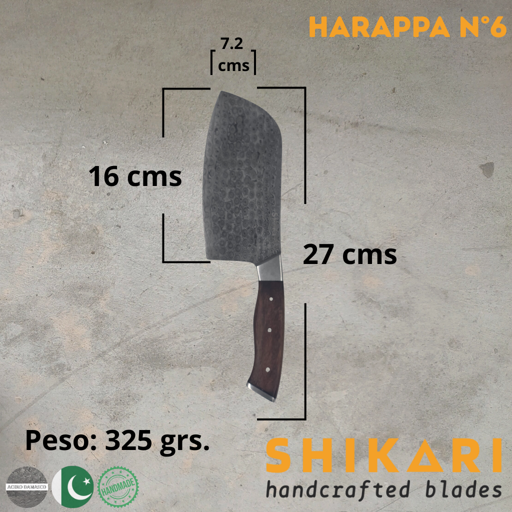 HARAPPA cuchillo chef Acero Damasco/Palo Rosa