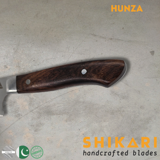 HUNZA cuchillo Parrillero acero D2/Palo Rosa