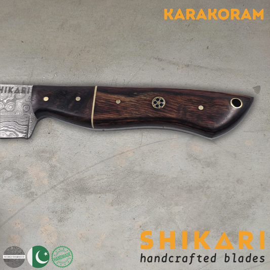 KARAKORAM cuchillo chef acero damasco/Palo Rosa