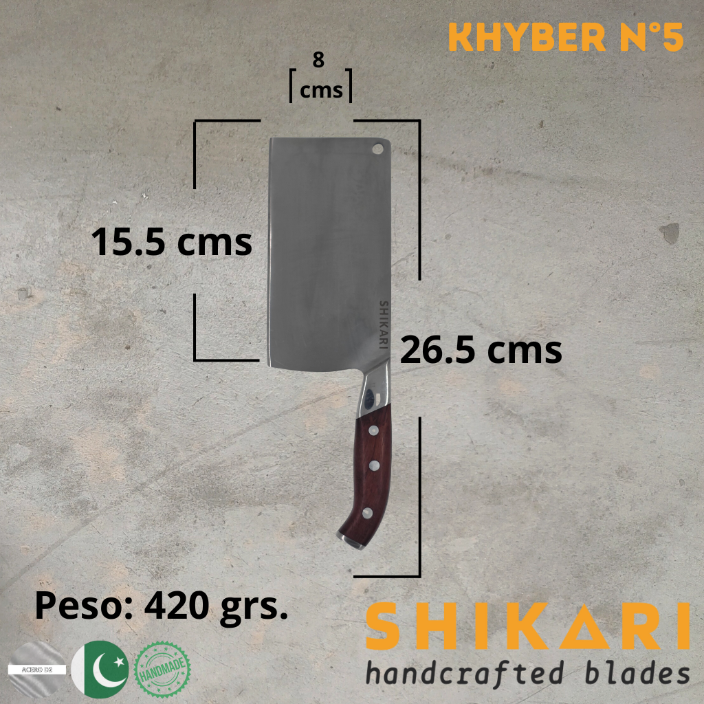 KHYBER cuchillo chef Acero D2/Palo Rosa