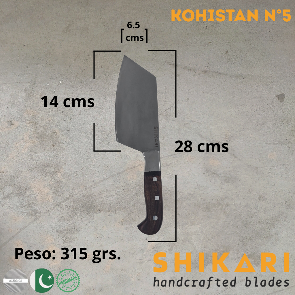 KOHISTAN cuchillo chef Acero D2/Palo Rosa