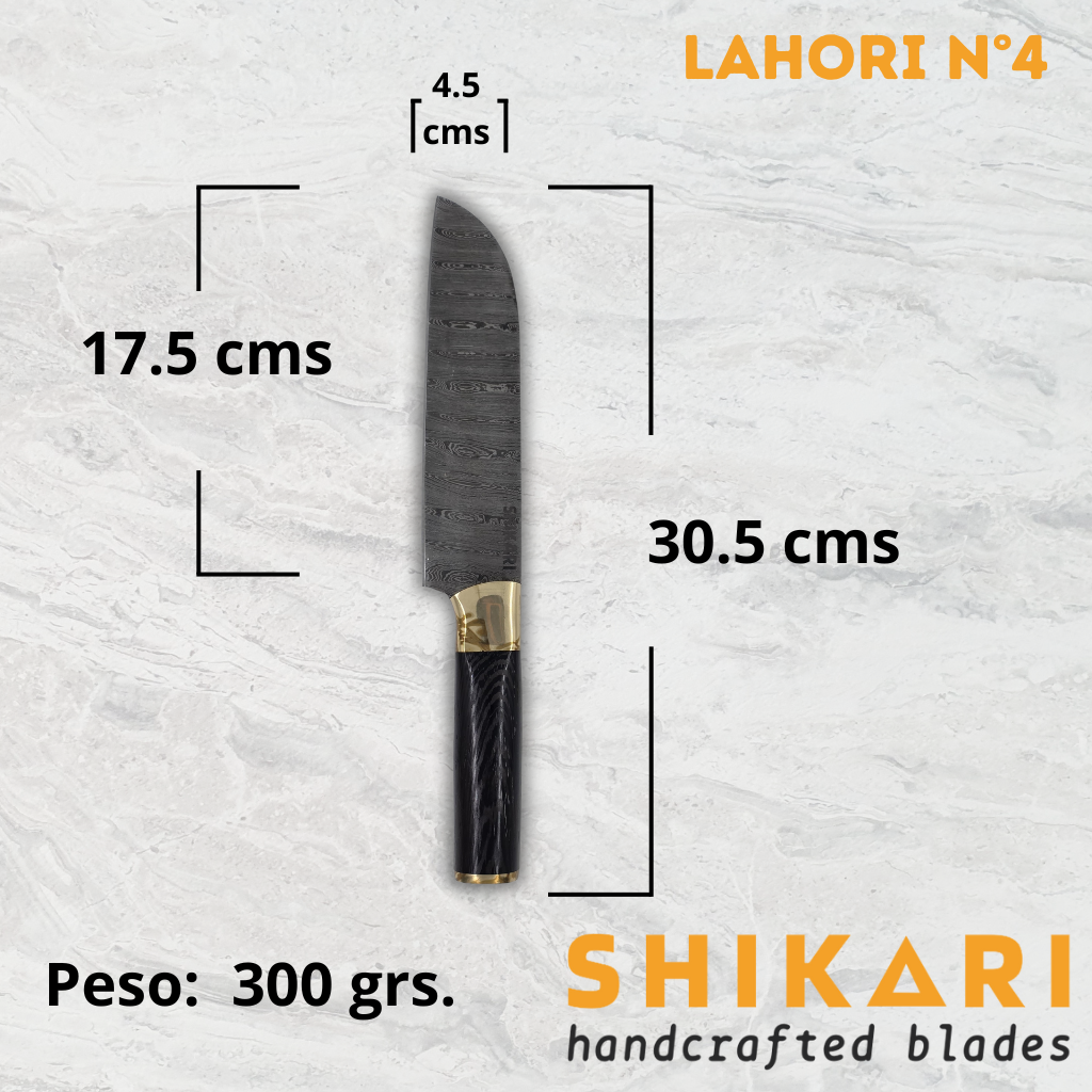 LAHORI cuchillo chef acero damasco/Wengué