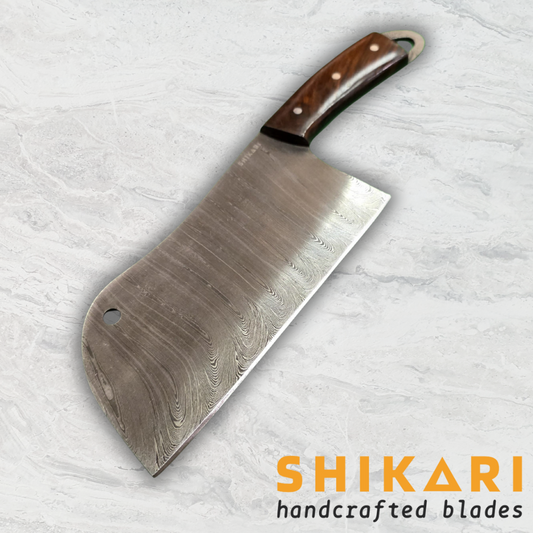 SHAMSHERR cuchillo chef acero damasco/Palo Rosa