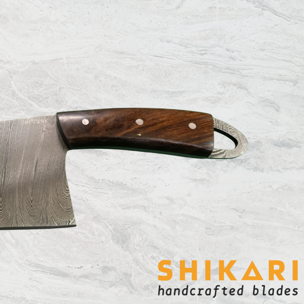 SHAMSHERR cuchillo chef acero damasco/Palo Rosa