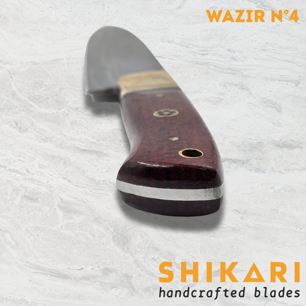 WAZIR cuchillo chef acero damasco/Palo Rosa