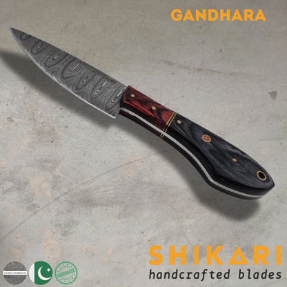 GANDHARA cuchillo chef acero damasco/Micarta