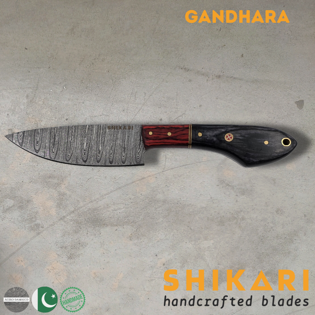 GANDHARA cuchillo chef acero damasco/Micarta