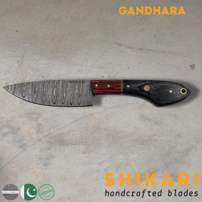 GANDHARA cuchillo chef acero damasco/Micarta