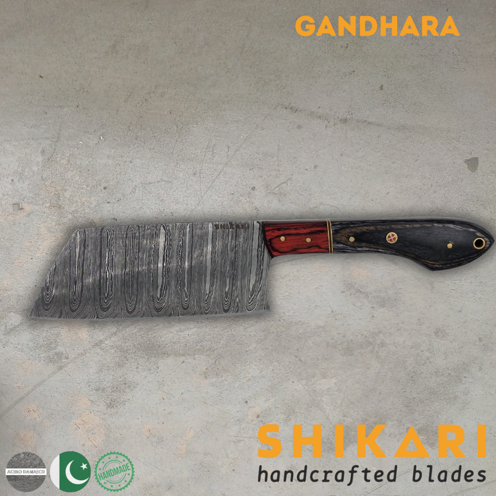 GANDHARA cuchillo chef acero damasco/Micarta
