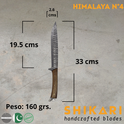 HIMALAYA cuchillo chef acero damasco/Palo Rosa
