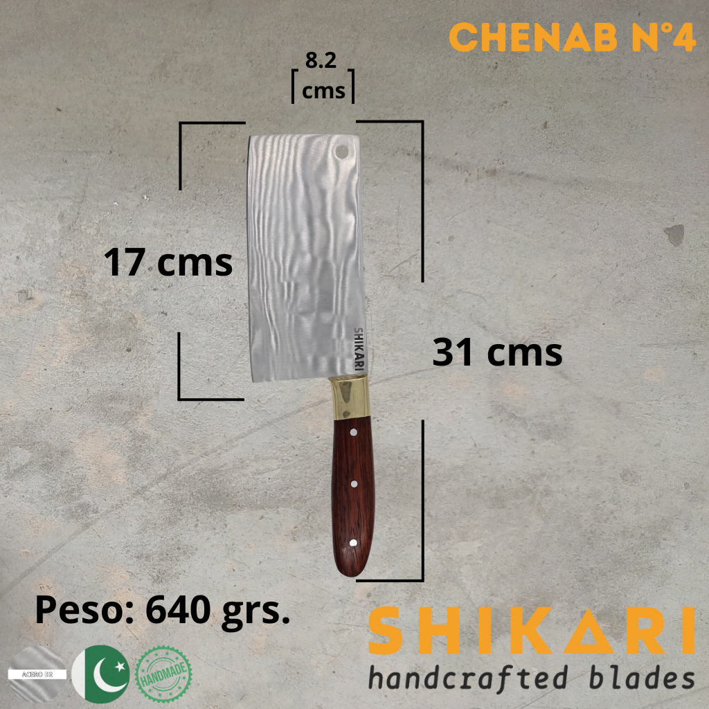 CHENAB cuchillo chef acero D2/Palo Rosa