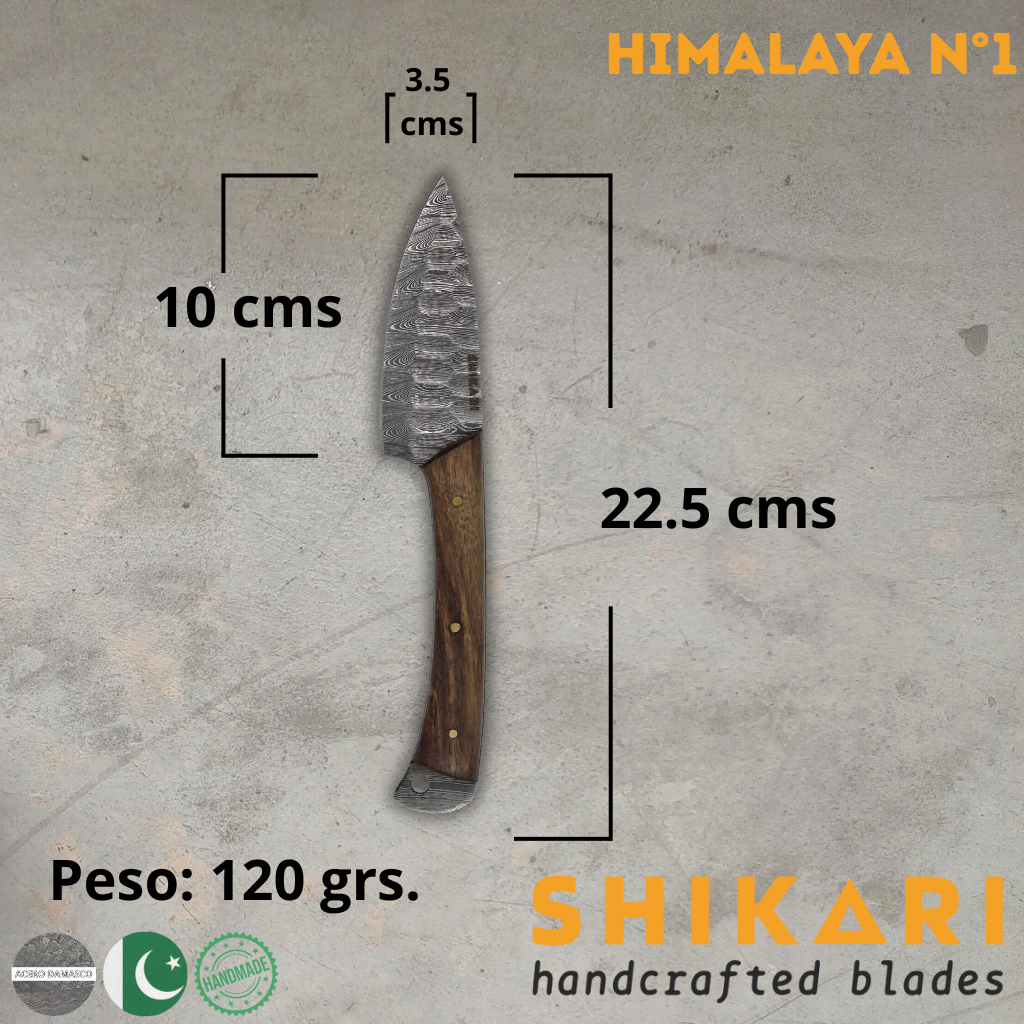 HIMALAYA cuchillo chef acero damasco/Palo Rosa