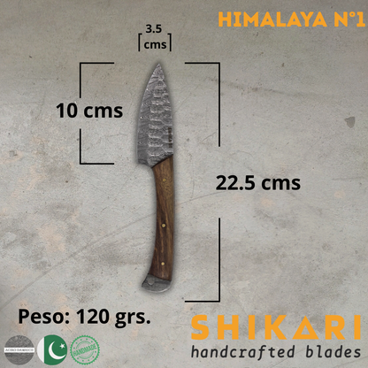 HIMALAYA cuchillo chef acero damasco/Palo Rosa