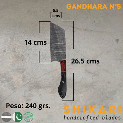 GANDHARA cuchillo chef acero damasco/Micarta