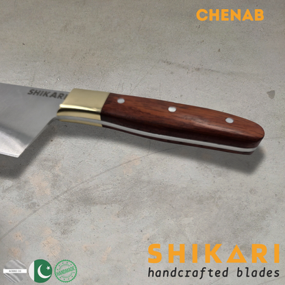 CHENAB cuchillo chef acero D2/Palo Rosa