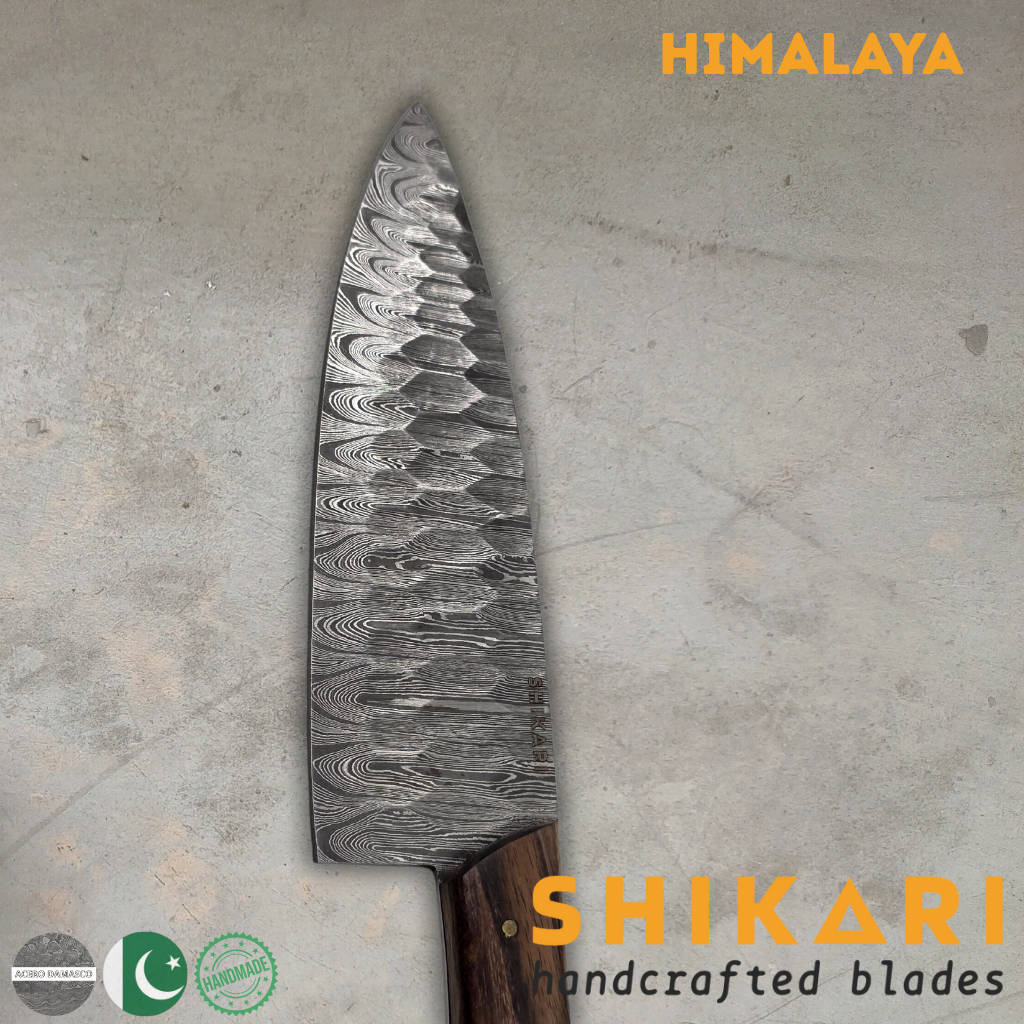 HIMALAYA cuchillo chef acero damasco/Palo Rosa