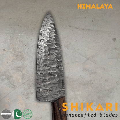 HIMALAYA cuchillo chef acero damasco/Palo Rosa
