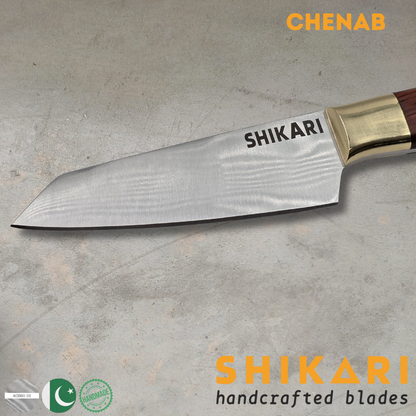 CHENAB cuchillo chef acero D2/Palo Rosa