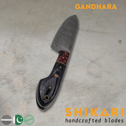 GANDHARA cuchillo chef acero damasco/Micarta