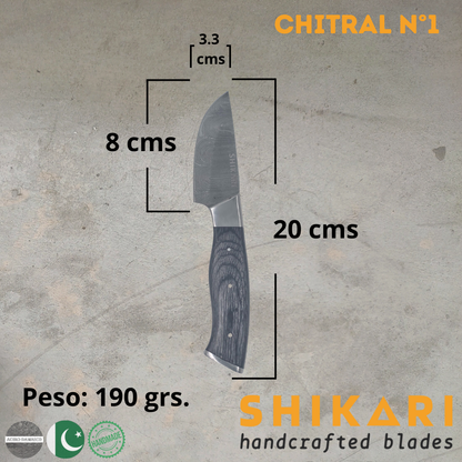 CHITRAL cuchillo chef Acero Damasco/PekkaWood