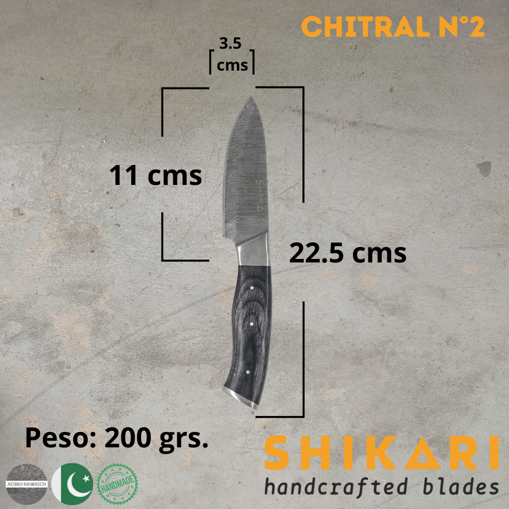 CHITRAL cuchillo chef Acero Damasco/PekkaWood