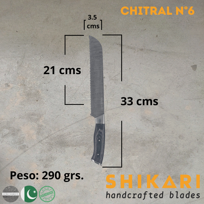 CHITRAL cuchillo chef Acero Damasco/PekkaWood