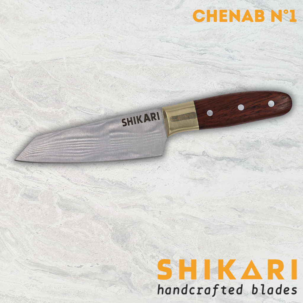 CHENAB cuchillo chef acero D2/Palo Rosa