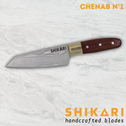 CHENAB cuchillo chef acero D2/Palo Rosa