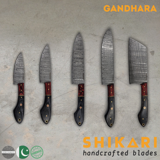 GANDHARA cuchillo chef acero damasco/Micarta