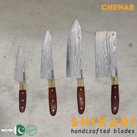 CHENAB cuchillo chef acero D2/Palo Rosa