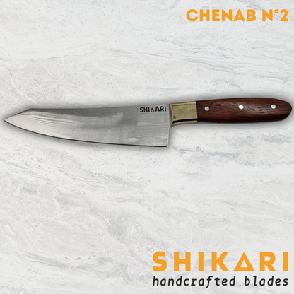 CHENAB cuchillo chef acero D2/Palo Rosa