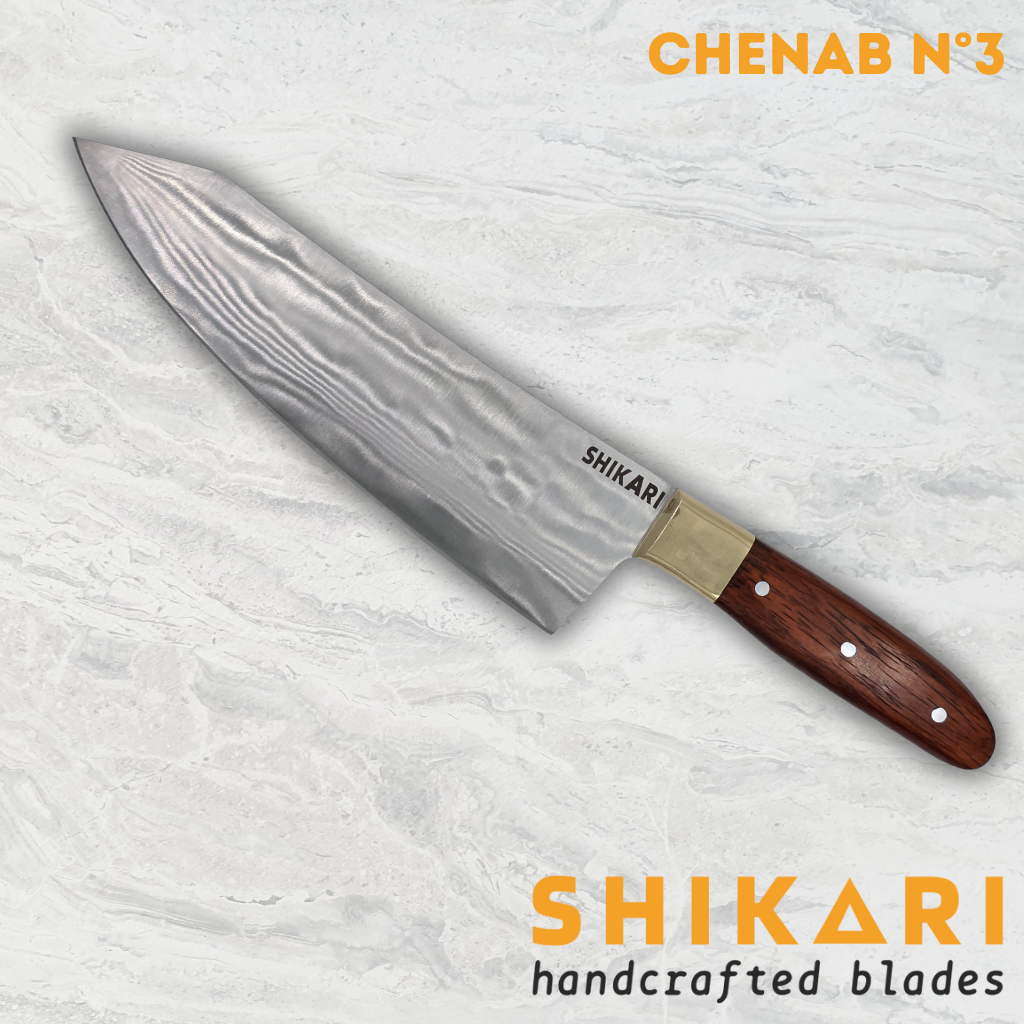 CHENAB cuchillo chef acero D2/Palo Rosa