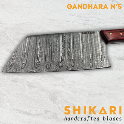GANDHARA cuchillo chef acero damasco/Micarta