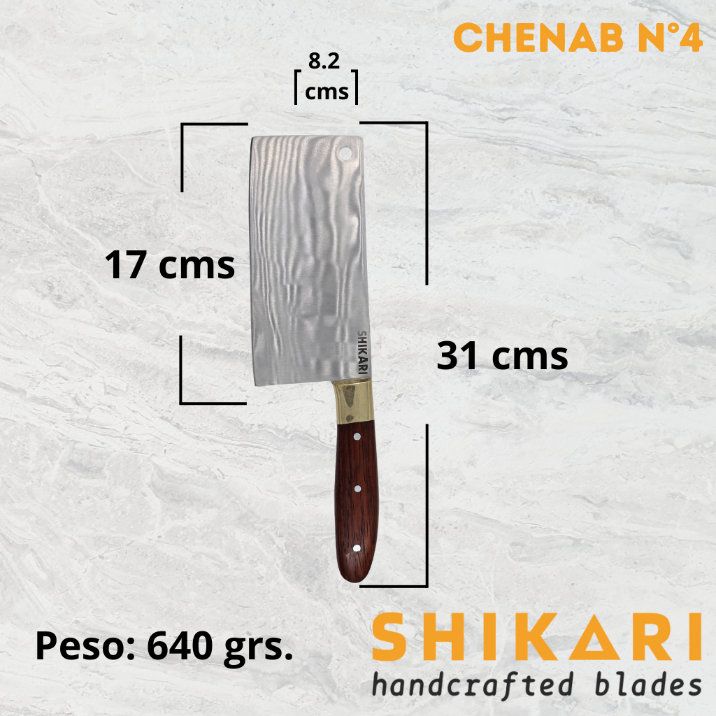 CHENAB cuchillo chef acero D2/Palo Rosa