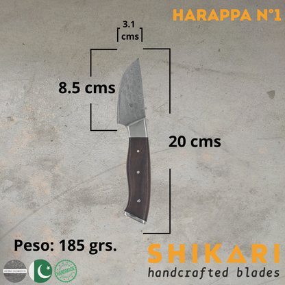 HARAPPA cuchillo chef Acero Damasco/Palo Rosa