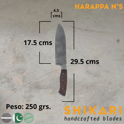 HARAPPA cuchillo chef Acero Damasco/Palo Rosa