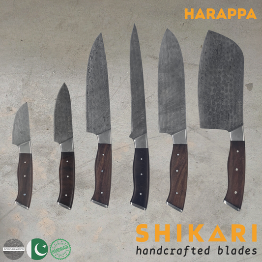 HARAPPA cuchillo chef Acero Damasco/Palo Rosa
