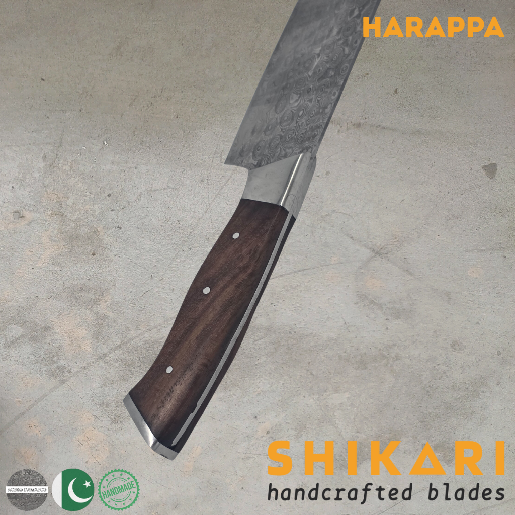 HARAPPA cuchillo chef Acero Damasco/Palo Rosa