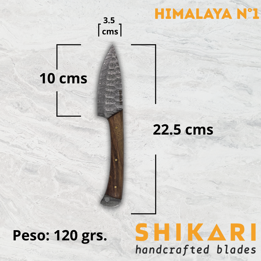 HIMALAYA cuchillo chef acero damasco/Palo Rosa