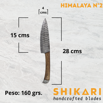 HIMALAYA cuchillo chef acero damasco/Palo Rosa