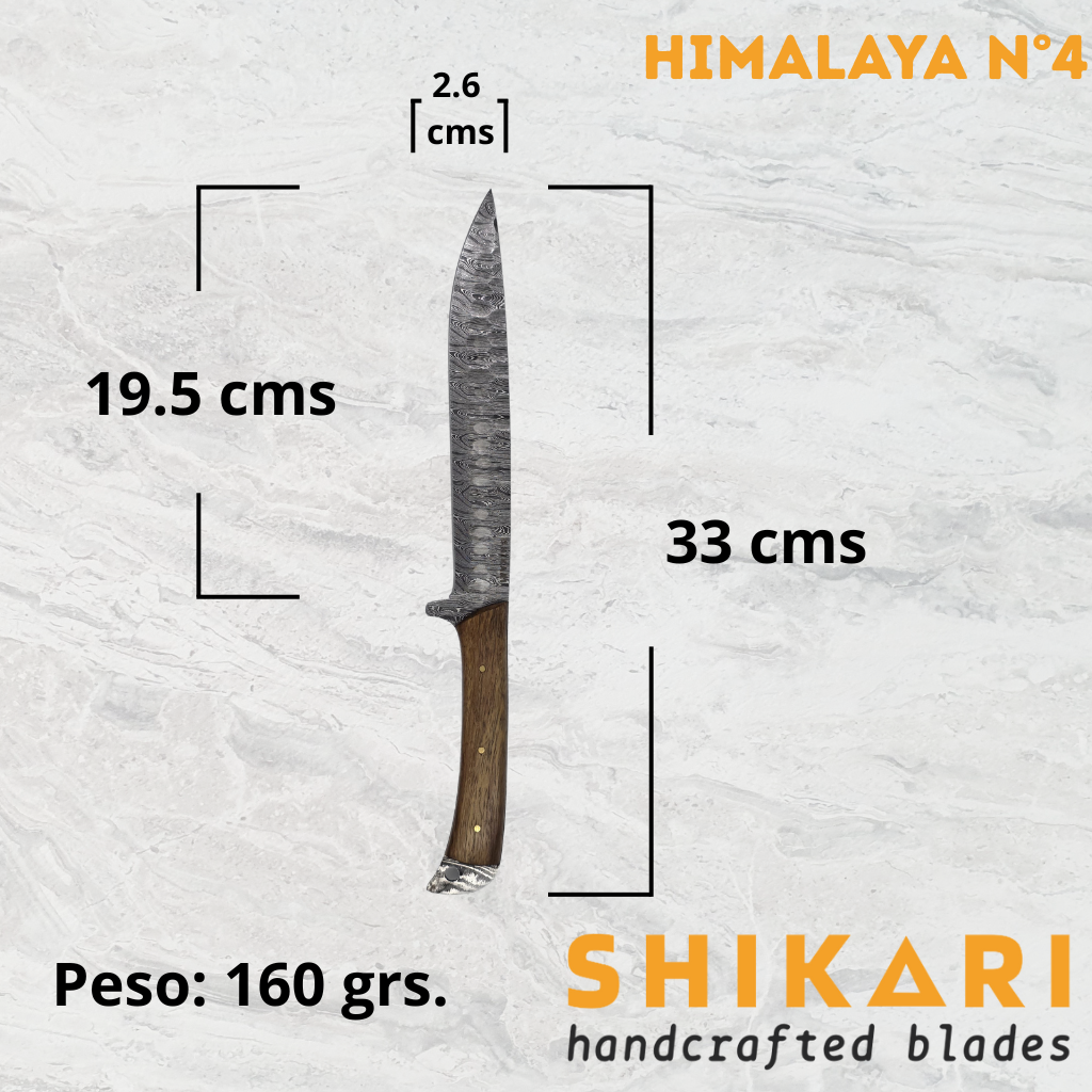 HIMALAYA cuchillo chef acero damasco/Palo Rosa