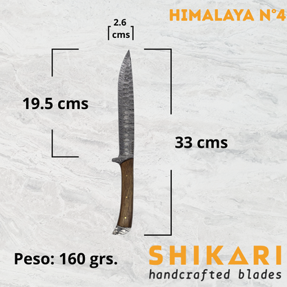 HIMALAYA cuchillo chef acero damasco/Palo Rosa