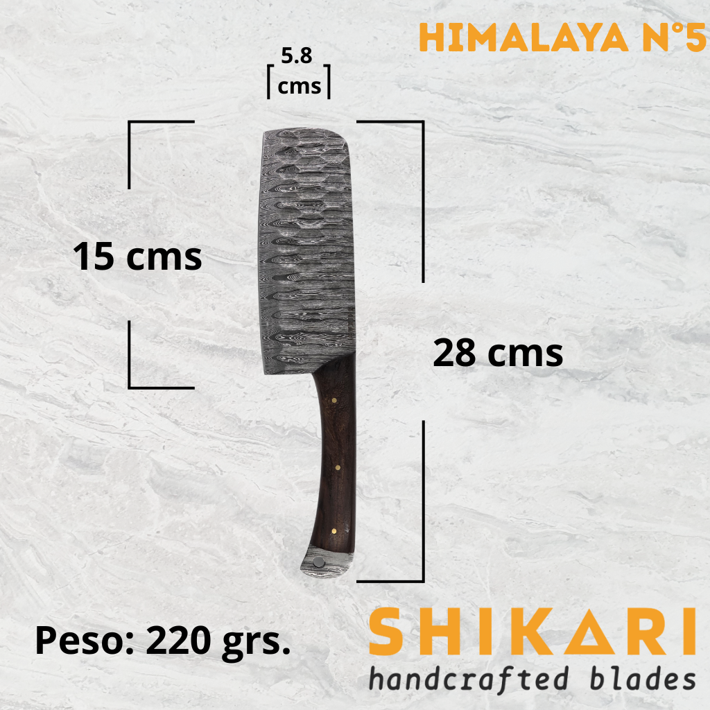 HIMALAYA cuchillo chef acero damasco/Palo Rosa