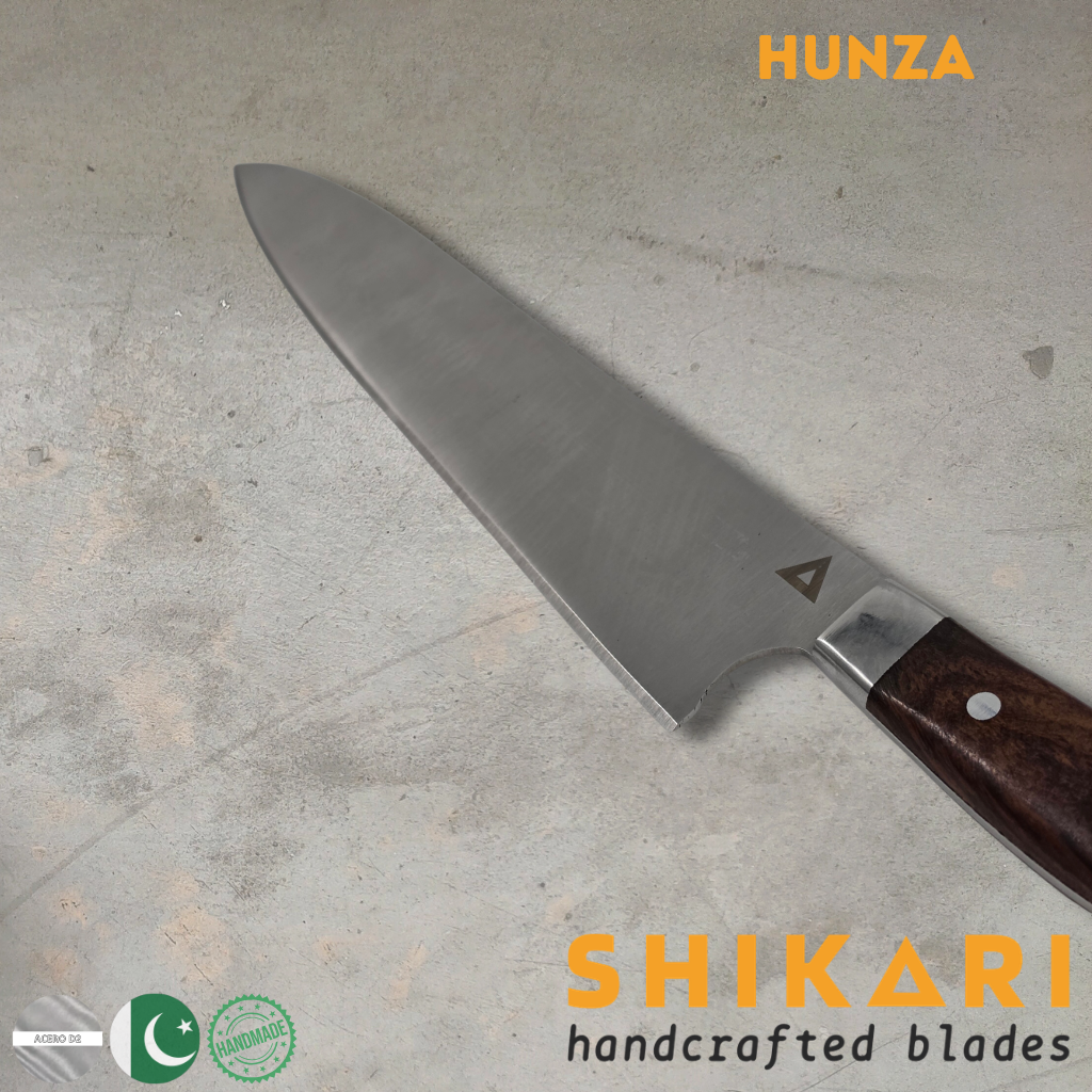 HUNZA cuchillo Parrillero acero D2/Palo Rosa