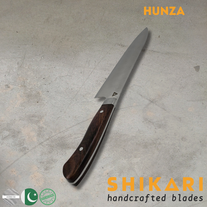 HUNZA cuchillo Parrillero acero D2/Palo Rosa
