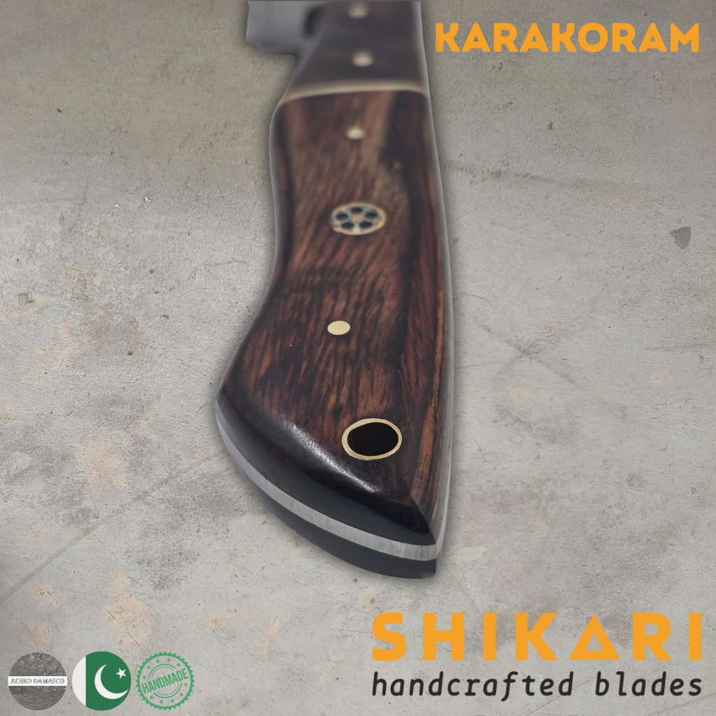 KARAKORAM cuchillo chef acero damasco/Palo Rosa