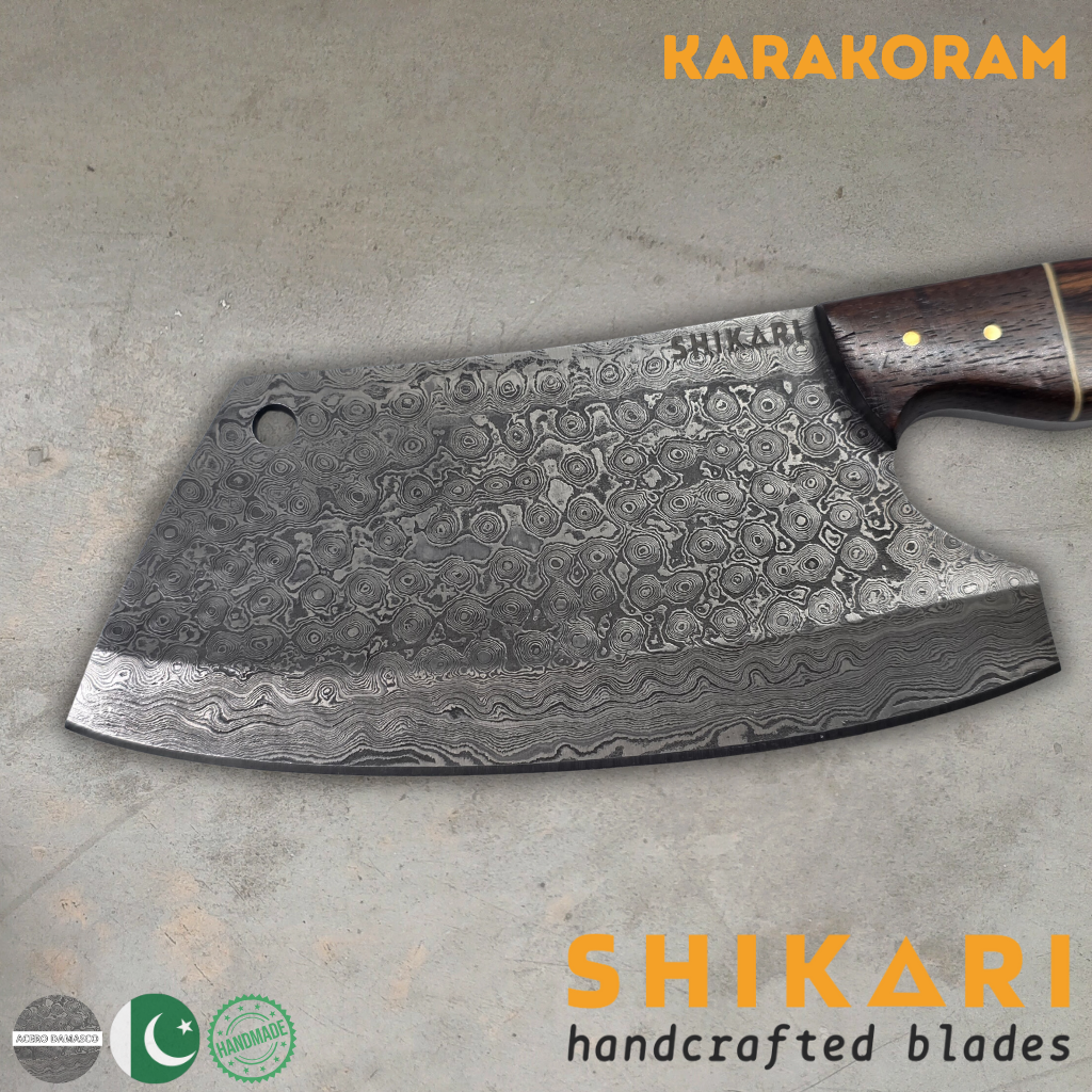 KARAKORAM cuchillo chef acero damasco/Palo Rosa